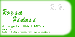 rozsa hidasi business card
